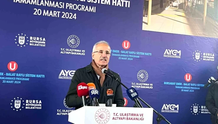 Ulaştırma Bakanı Uraloğlu: Türkiye’de kent içi raylı sistem uzunluğu 433 kilometreye ulaştı