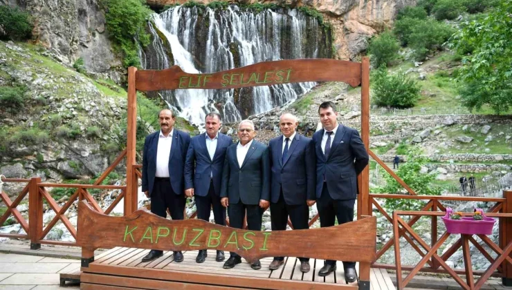 Kayseri Büyükşehir Belediye Başkanı Kapuzbaşı Şelaleleri’ni Ziyaret Etti